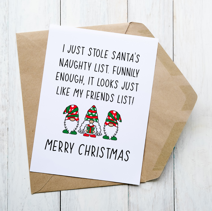 funny christmas card merry christmas - Hallow Gorgeous Boutique