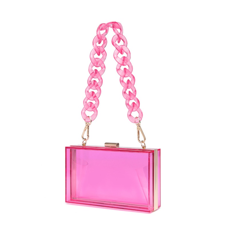 Clear deals bag pink